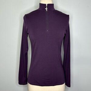 Untouched World New Zealand Women’s Mountain Silk Half Zip Pullover Top Size 8